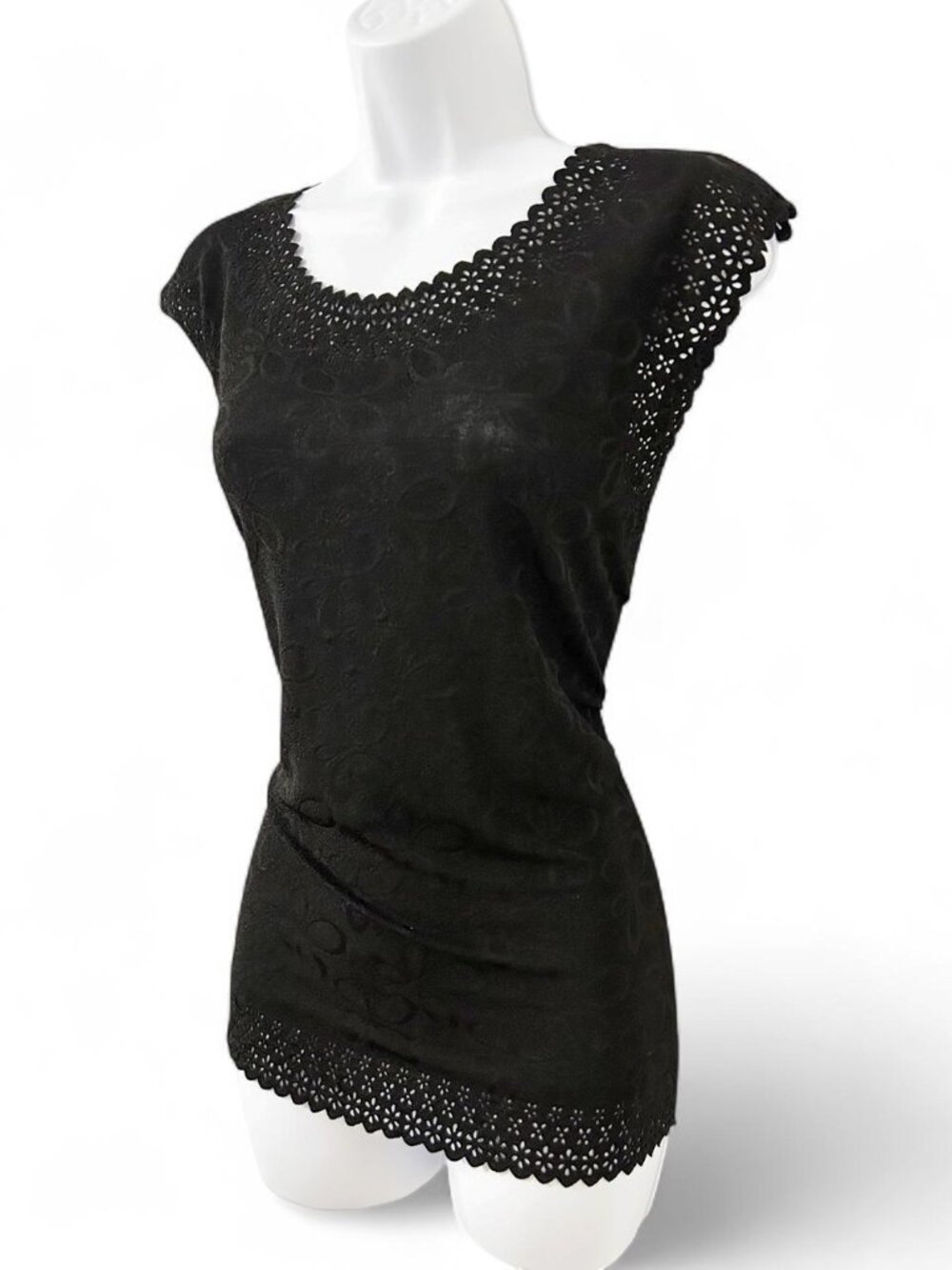 Y2K Women’s Whimsigoth Top lace embroidered Size XL Dark Romance Fairy Coquette